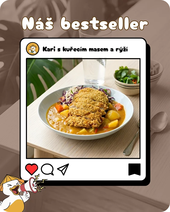 Náš bestseller — Kari s kuřecím masem a rýží